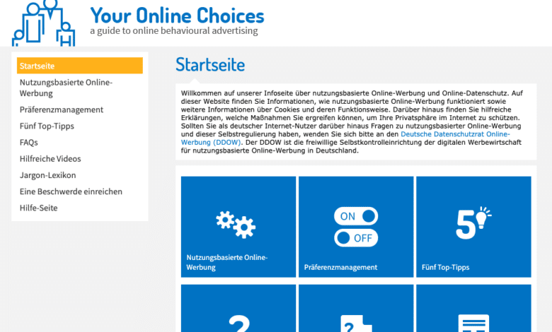 Nutzungsbedingte Onlinewerbung verhindern mit der freiwilligen Selbstkontrolleinrichtung der digitalen Werbewirtschaft.